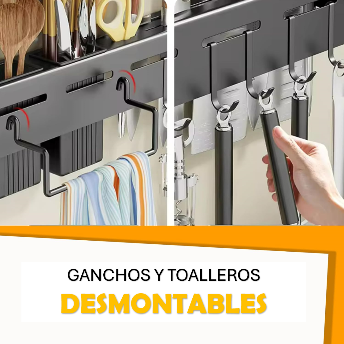 Organizador Utensilios Cocina para Pared 60 cms