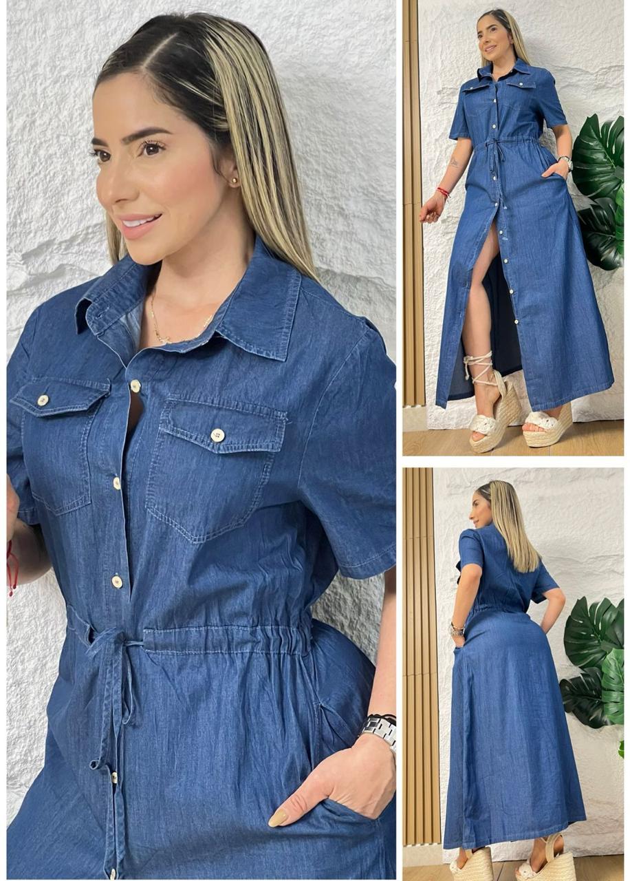 Vestido Chambray Azul